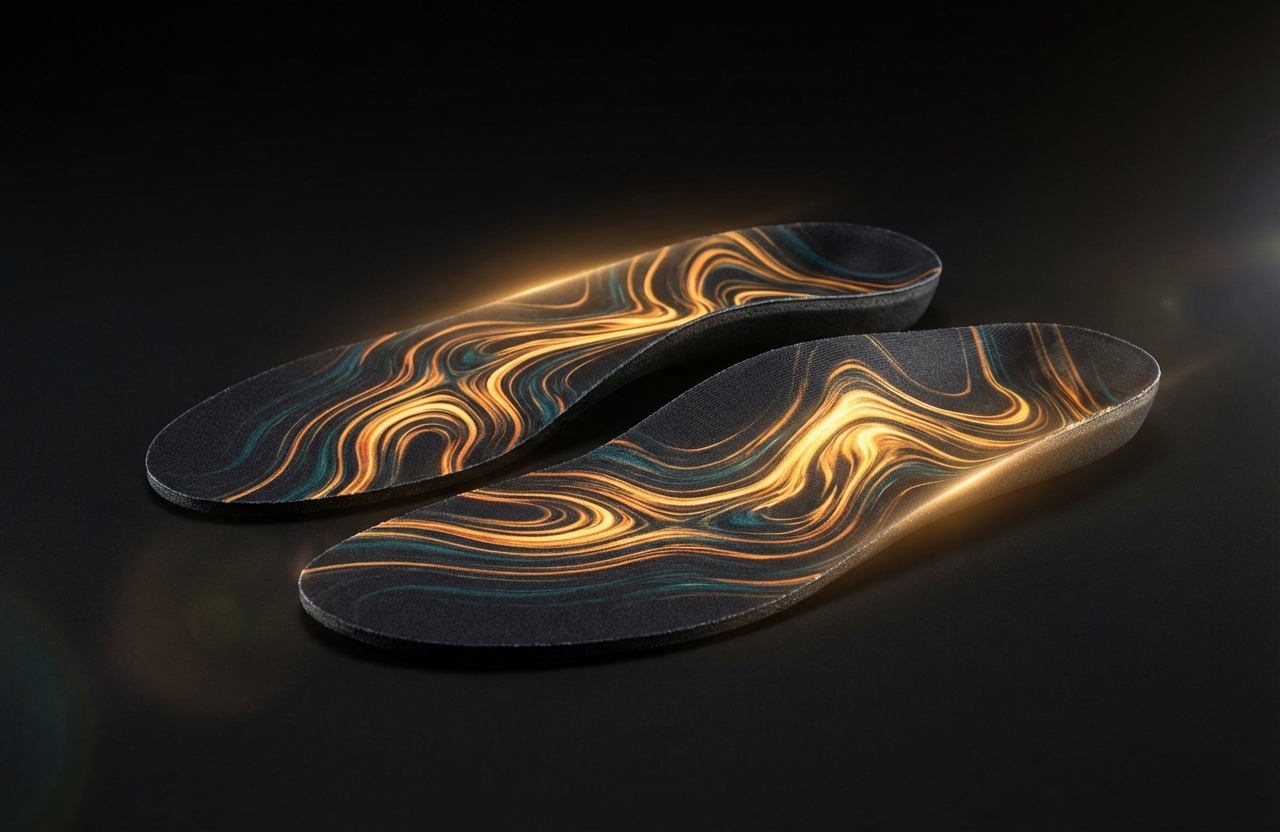 Premium AI-generated insole with elaborate artistic design and golden glow effect